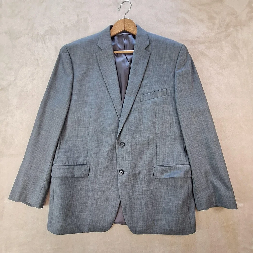 Lauren Ralph Lauren Suit Mens 44 38W Gray Wool Single Vent 2 Btn 2 Piece Formal